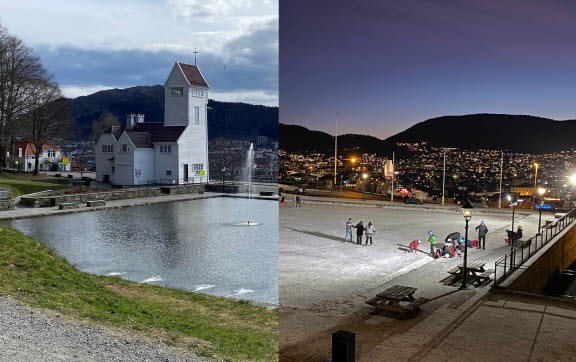 Skansendammen Winter and summer.jpg